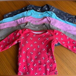Carter's Kids Long Sleeve Bodysuit bundle - 6-9M